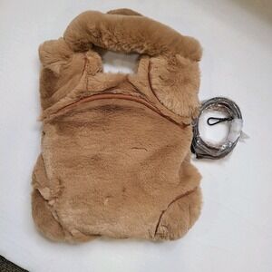 NWT Foley-Corinna Hygge Tower Faux Fur Brown Handbag With Shoulder Strap Purse